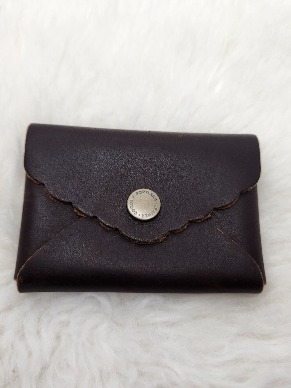 Portland Leather Goods Brown Leather Mini Small Coin Purse